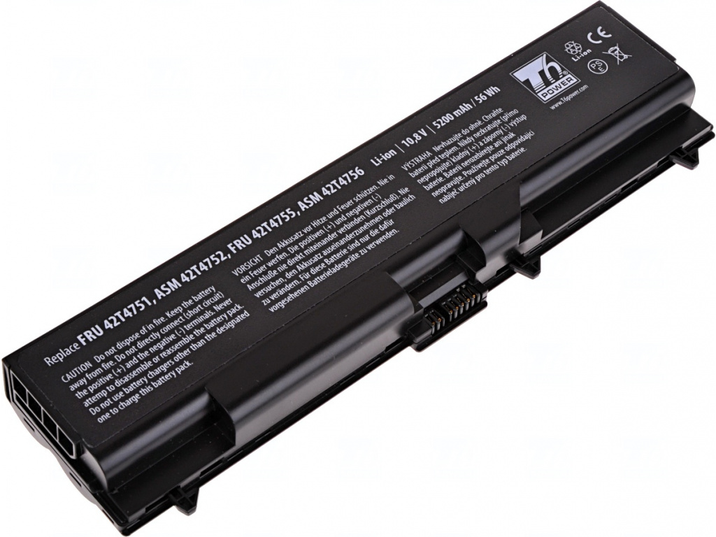 Baterie T6 power Lenovo ThinkPad T410, T420, T510, T520, L410, L420, L510, L520, 6cell, 5200mAh, NBIB0086
