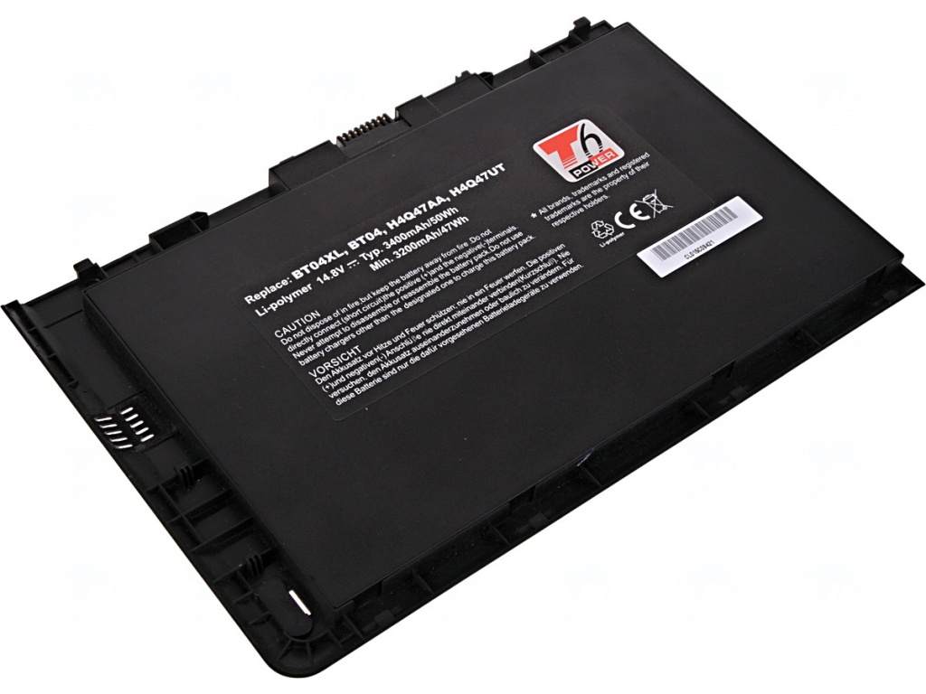 Baterie T6 power HP EliteBook 9470m serie, 3400mAh, 50Wh, 4cell, Li-pol, NBHP0097