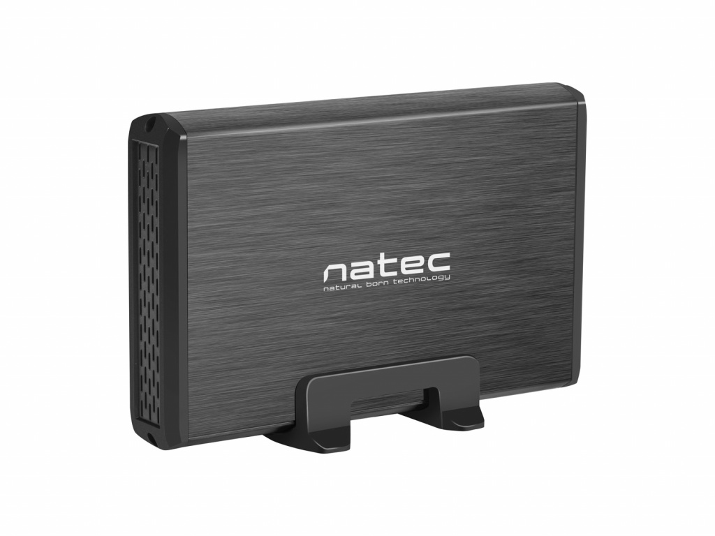 Externí box pro HDD 3,5'' USB 3.0 Natec Rhino, černý, včetně napájecího adaptéru, NKZ-0448