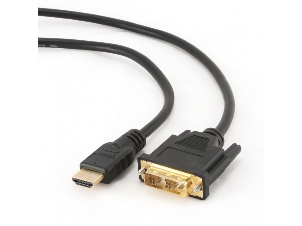 Kabel HDMI-DVI 0,5m,M/M stín., zlacené konekt. 1.3, CC-HDMI-DVI-0.5M