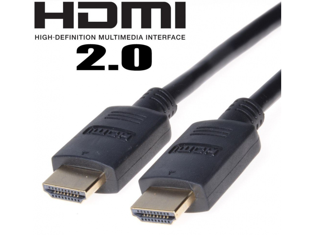 PremiumCord HDMI 2.0 High Speed+Ethernet, zlacené konk., 2m, kphdm2-2