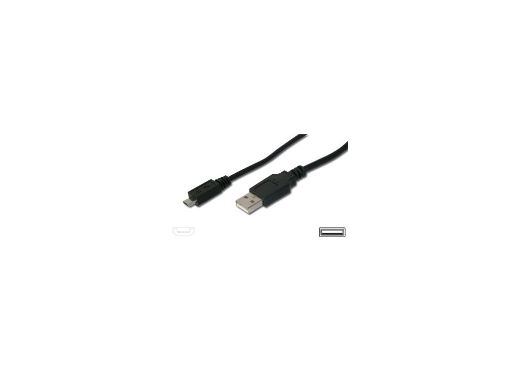 PremiumCord Kabel micro USB 2.0, A-B 0,75m kabel navržený pro rychlé nabíjení, ku2m07f