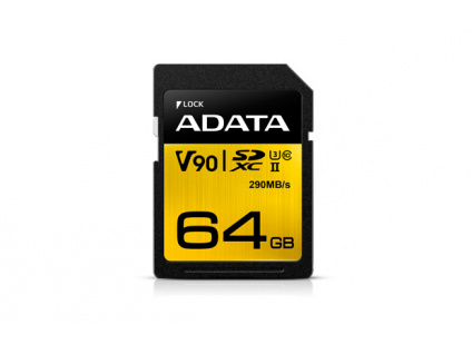 ADATA SDXC 64GB UHS-II U3 (290/260MB), ASDX64GUII3CL10-C
