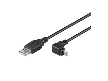 PremiumCord Kabel micro USB 2.0, A-B, 90°, 1m, ku2m1f-90