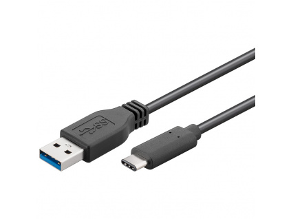 PremiumCord USB-C/male - USB 3.0 A/Male, černý, 1m, ku31ca1bk