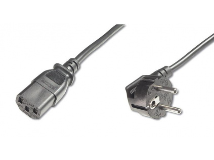 PremiumCord Kabel síťový 230V k počítači 0.5m, kpsp05