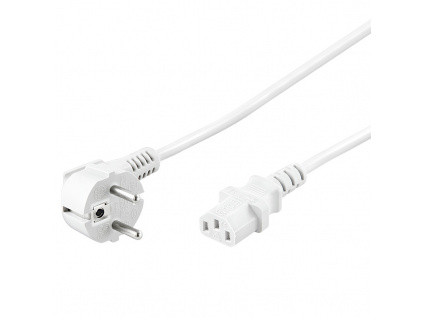 PremiumCord Kabel síťový 230V k počítači 2m bílý, kpsp2w