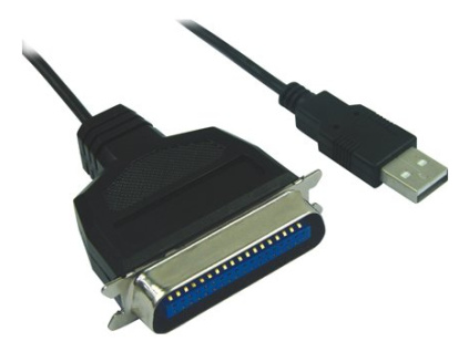 PremiumCord USB printer kabel USB na paralelní port LPT (CEN36M), kuprint