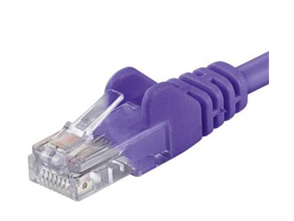 Patch kabel UTP RJ45-RJ45 level 5e 0.25m, fialová, sputp002V