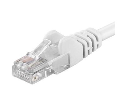 Patch kabel UTP RJ45-RJ45 level 5e 0.5m, bílá, sputp005W