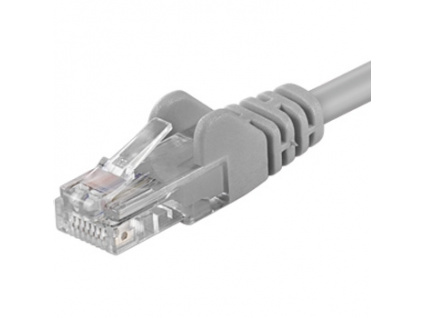 PremiumCord Patch kabel UTP RJ45-RJ45 level 5e 0.5m šedá, sputp005