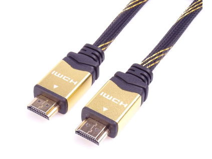 PremiumCord designový HDMI 2.0 kabel, zlacené konektory, 3m, kphdm2q3