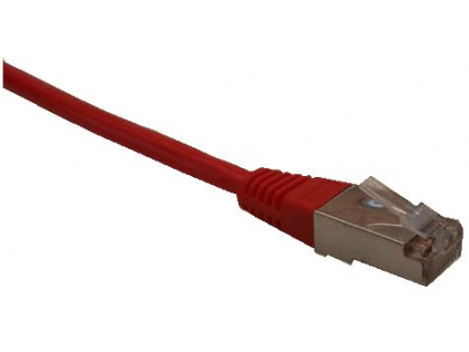 Patch cord FTP cat5e 0,25M červený,