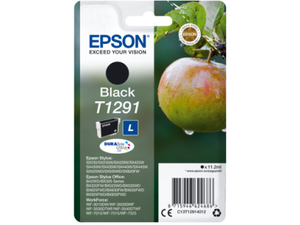 Epson Singlepack Black T1291 DURABrite Ultra Ink, C13T12914012