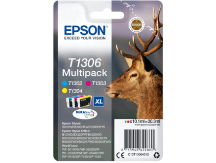 Epson Multipack 3-colours T1306 DURABrite UltraInk, C13T13064012