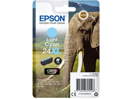 Epson Singlepack Light Cyan 24XL Claria Photo Ink, C13T24354012
