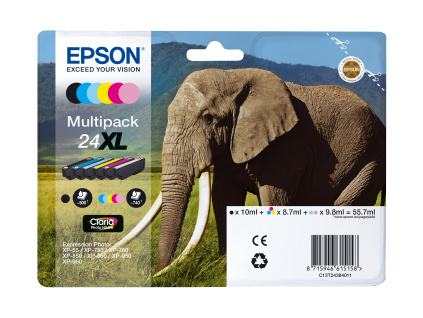 Epson Multipack 6-colours 24XL Claria Photo HD Ink, C13T24384011