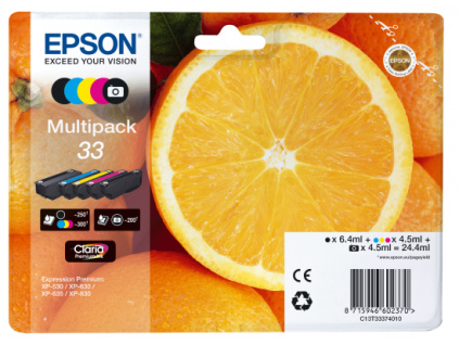 EPSON Multipack 5-colours 33 Claria Premium Ink, C13T33374011