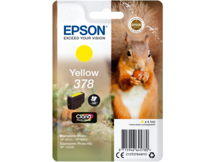 EPSON Singlepack Yellow 378 Claria Photo HD ink, C13T37844010