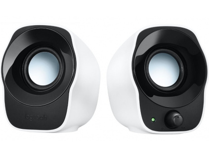 Logitech repro Stereo Speakers Z120/ 2.0/ 1,2W/ 3.5 mm jack/ USB/ bílé, 980-000513