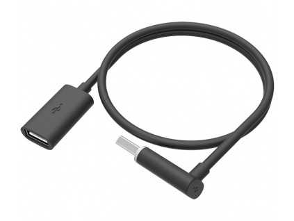 HTC prodlužovací kabel USB 2.0/ zástrčka A - zásuvka A/ černý / 45cm /zahnutý konektor pro pohodlné připojení, 99H20279-00