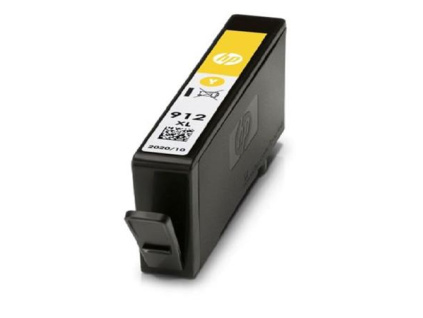 HP 912XL High Yield Yellow Original Ink Cartridge - 825 stran pro OJ 8023, 3YL83AE#BGY