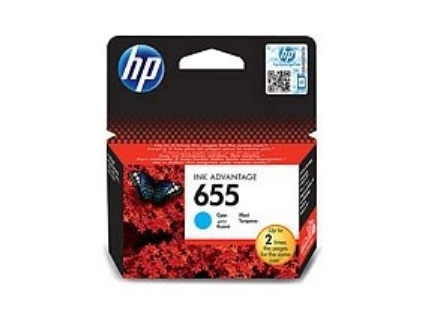 HP CZ110AE Ink Cart No.655 pro DJ4615, 5525, 600str., Cyan, CZ110AE#BHK