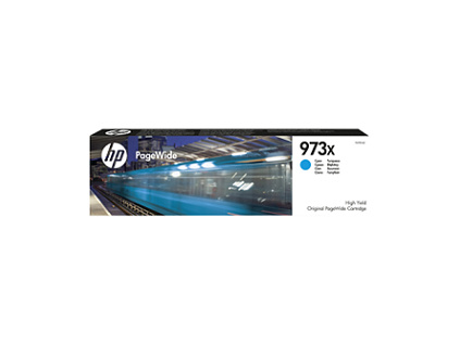 HP F6T81AE 973X High Yield Cyan Original PageWide Cartridge, F6T81AE