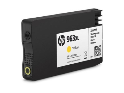 HP 963XL High Yield Yellow Original Ink Cartridge - 1600 stran pro OJ 9010, 9013,9020, 3JA29AE#BGY
