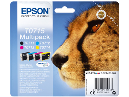 Epson Multipack 4-colours T0715 DURABrite UltraInk, C13T07154012