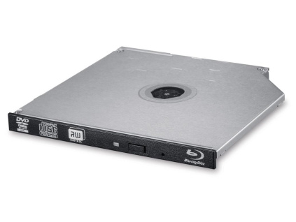 HITACHI LG - interní mechanika BD-W/CD-RW/DVD±R/±RW/RAM/M-DISC BU40N, Slim, 9.5 mm Tray, Black, bulk bez SW, BU40N