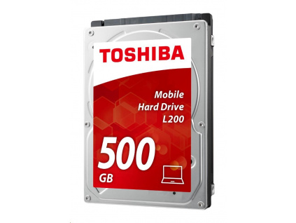 TOSHIBA HDD L200 500GB, CMR, SATA III, 5400 rpm, 8MB cache, 2,5", 9,5mm, BULK