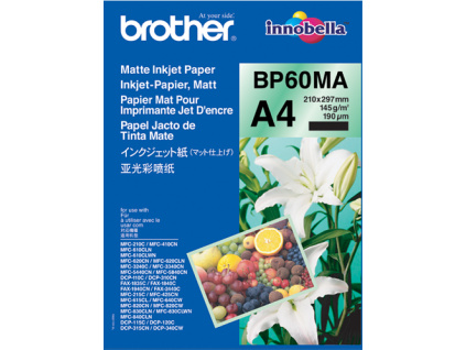 BP60MA, 25 listů, inkoustový papír Brother, matný, 145 g, BP60MA