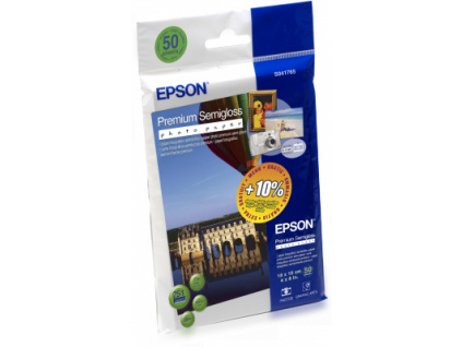 EPSON Premium Semigloss Photo Paper,100x150 mm,50x, C13S041765