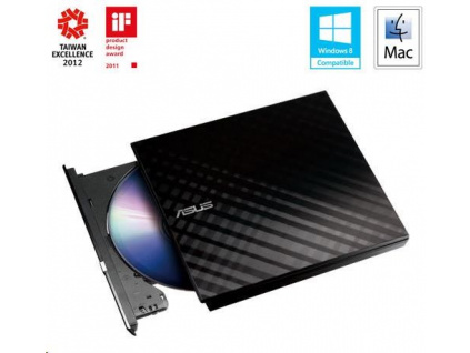 ASUS DVD Writer SDRW-08D2S-U LITE/BLACK, External Slim DVD-RW, black, USB