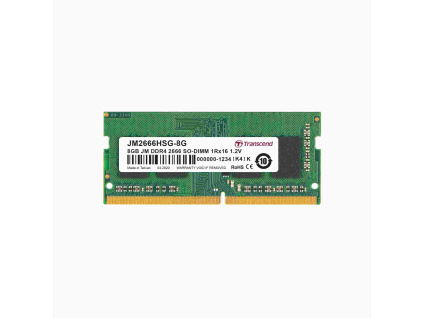 SODIMM DDR4 8GB 2666MHz TRANSCEND 1Rx16 1Gx16 CL19 1.2V, JM2666HSG-8G