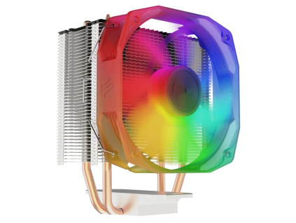 SilentiumPC chladič CPU Spartan 4 EVO ARGB/ ultratichý/ 100mm fan/ 2 heatpipes/ PWM/ pro Intel i AMD