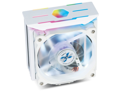 Zalman chladič CPU CNPS10X OPTIMA II / 120mm RGB ventilátor / heatpipe / PWM / výška 160mm / pro AMD i Intel, CNPS10X OPTIMA II White RGB