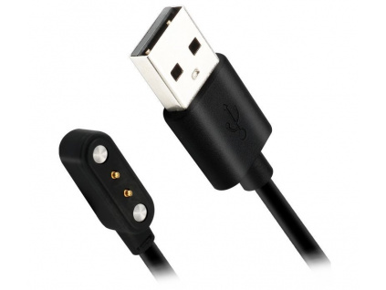 IMMAX magnetický napájecí kabel pro chytré hodinky SW10/ SW13/ Crystal Fit/ vstup 5V/ rozteč PIN 4 mm/ 60cm/ černá, 05041