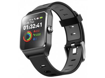 UMAX chytré hodinky U-Band P1 PRO/ 1,3" IPS/ Bluetooth 4.2/ MTK2511/ GPS/ ATM50/ iOS 8.0 +/ Android 4.3 +/ černé, UB521