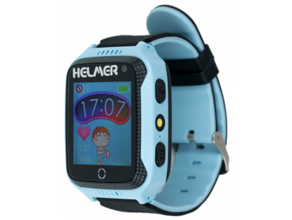 HELMER dětské hodinky LK 707 s GPS lokátorem/ dotykový display/ IP65/ micro SIM/ kompatibilní s Android a iOS/ modré, Helmer LK 707 B
