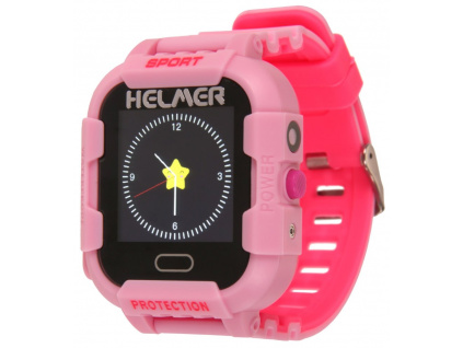 HELMER dětské hodinky LK 708 s GPS lokátorem/ dotykový display/ IP67/ micro SIM/ kompatibilní s Android a iOS/ růžové, Helmer LK 708 P