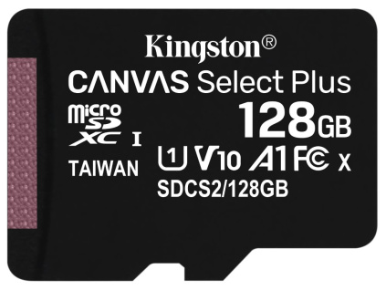 KINGSTON Canvas Select Plus 128GB microSD / UHS-I / CL10 / bez adaptéru, SDCS2/128GBSP