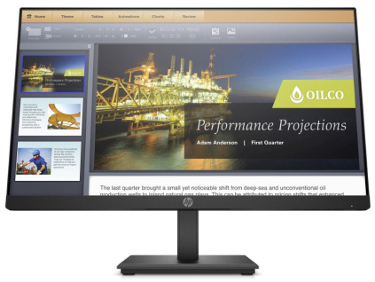 HP P224 21,5"/ 1920x1080/ VA/ 5ms/ 250 cd/m2 / VGA/ HDMI/ DP/ matný/ černý/ 3yw, 5QG34AA