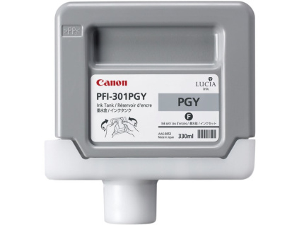 Canon Zásobník inkoustu PFI-301PGY/ iPF-8000s/ iPF-9000s/ Foto Šedivá, 1496B001