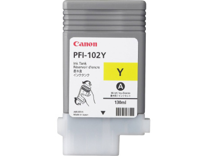 Canon Zásobník inkoustu PFI-102Y/ iPF-500/ 6x0/ 7xx/ LP-xxx/ Žlutý, 0898B001