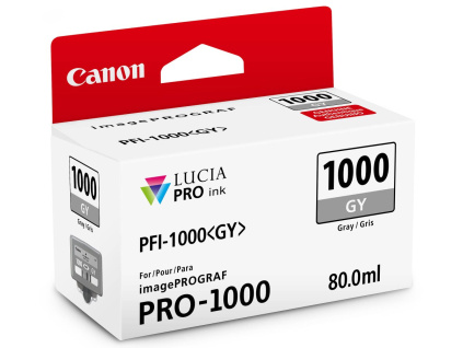 Canon inkoustová náplň PFI-1000 (grey, 80ml) pro Canon imagePROGRAF PRO-1000, 0552C001