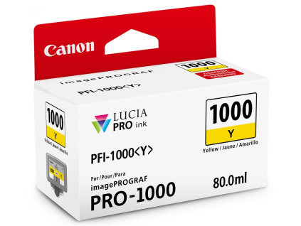 Canon inkoustová náplň PFI-1000 (yellow, 80ml) pro Canon imagePROGRAF PRO-1000