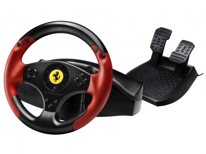 THRUSTMASTER Sada volantu a pedálů Ferrari Racing Wheel Red Legend Edice, pro PS3 a PC, 4060052