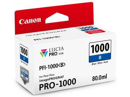 Canon inkoustová náplň PFI-1000 (modrá, 80ml) pro Canon imagePROGRAF PRO-1000, 0555C001